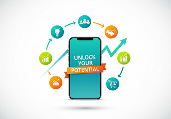 mobile phone with social network business promotion 