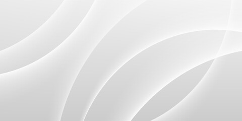 Abstract minimalist white and gray curve modern background.
