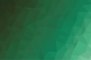 Obraz premium Modern emerald green polygon abstract background with smooth gradient texture, perfect for web design, presentation backdrops, or digital art projects. Stylish geometric low poly pattern adds a contem