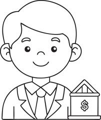 Obraz premium A friendly banker manages your finance needs and business money operations with a clear vision