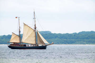 Traditionssegelschiff auf der Eckernf&ouml;rder Bucht, Schleswig-Holstein, Deutschland