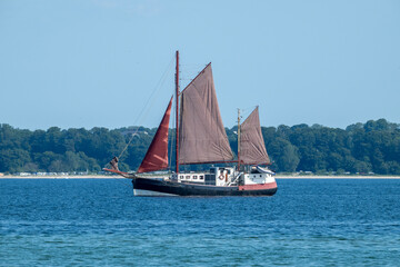 Traditionssegelschiff auf der Eckernf&ouml;rder Bucht, Schleswig-Holstein, Deutschland