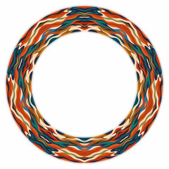 Colorful old decorative circular geometric ornament pattern. African, egybt, indian design.