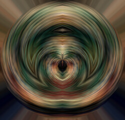 An abstract, colorful, geometric kaleidoscope background. Gorgeous, soft colors. Wavy, spiral-patterned art. The apple of time.