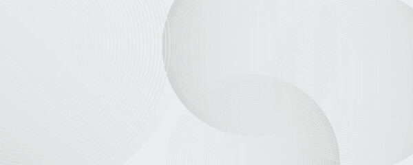 White geometric abstract background overlap layer on bright space with lines effect decoration. Modern graphic design element circles style concept for banner, modern vector arts