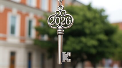 Futuristic Key Unlocking 2026 – Symbol of Innovation, Progress, and New Opportunities