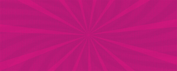 Comic abstract pink background design with dot halftone