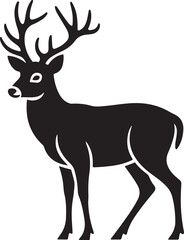 Deer Silhouette Antlers Mammal Forest Animal Nature Wild Buck Horns Woodland Wildlife
