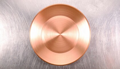 Polished Copper Plate with Warm Sheen and Elegant Metal Background