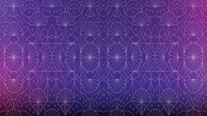 Art Deco Geometric Pattern Overlay Gradient Purple