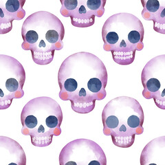 seamless pattern with skulls