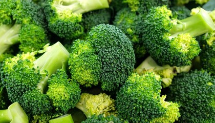 Fresh Broccoli Florets for Premium Green Vegetable Food Object and Healthy Cooking Concept