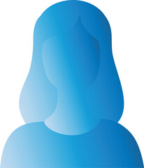 Blue Silhouette of Woman 