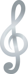 Obraz premium Silver Treble Clef