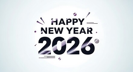 Fototapeta premium Celebrate a bright future with this Happy New Year 2026 design for modern marketing needs