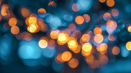 Bright and colorful lights create a magical atmosphere in a cozy setting during a festive evening gathering in the heart of the city