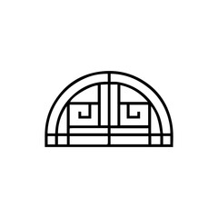 chinese traditional geometric window pattern