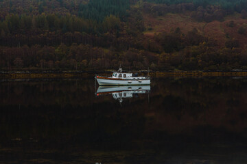 Tranquil waters of Loch Sunart, Scottish Highlands, on a peaceful day