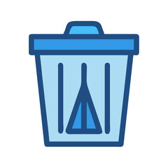 Recycling bin icon illustration, symbol for waste management and environmental awareness
