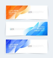 Geometric banner design with vector presentation template.