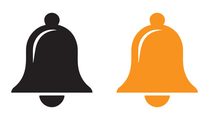 Set of notification bell icon isolated vector on white background. vector illustration EPS 10