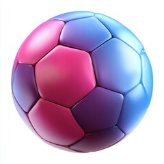 Fototapeta premium Vibrant 3D Soccer Ball Clipart Image for Sports Enthusiasts in a Digital Design Environment