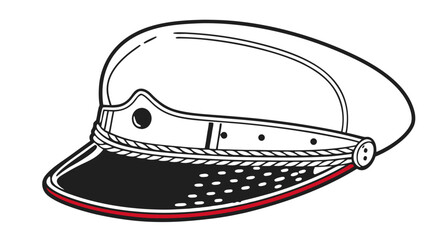 military hat vector illustration