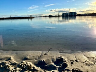 A photo of the tranquil Baltic Sea in the vacation village of Olpenitz, Germany
