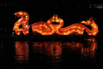 Luang Prabang, Laos, Fire Boats Festival in Mekong River, the most beuatiful festival of the year.