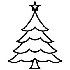 christmas tree silhouette Christmas elements vector icon, christmas  collection