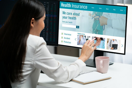 Health insurance web site brisk registration system for easy form filling