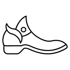elf shoes Christmas elements vector icon, christmas  collection