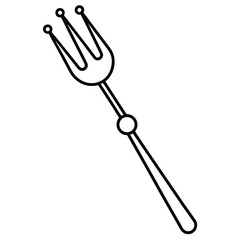 festive fork Christmas elements vector icon, christmas  collection
