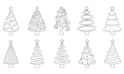 Christmas Vector Elements collection featuring festive icons such as Santa, reindeer, snowman, trees, gifts, and ornaments. Perfect for holiday cards, posters, invitations, and seasonal design project