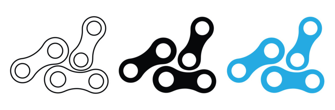 Dynamic bicycle chain links icon set,bike,
chain,
link,
cycling,
sport,
transport,
speed,
movement,
connection,
technology,
industry,editable stroke
