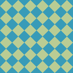 Blue and Light Yellow Diamond Checkered Pattern Background, Seamless Argyle Geometric Design for Fabric, Wallpaper, Wrapping Paper, and Modern Graphic Decoration