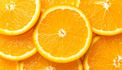 Juicy Orange Slices with Fresh Citrus Texture for Premium Fruit Food Object and Vitamin Concept