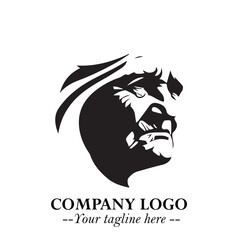 Elegant Old Woman Logo Symbol in Black on White Background with Classic and Minimalist Design
