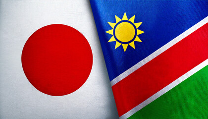 日本の国旗とナミビアの国旗(Japan Flag & Namibia flag.)
