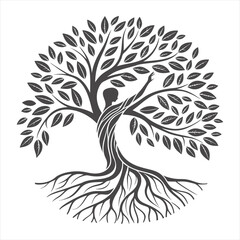 Minimal Green Tree Wellness Brand Identity