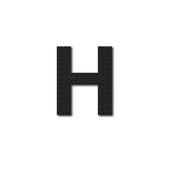 Minimalist Black Letter H with Texture