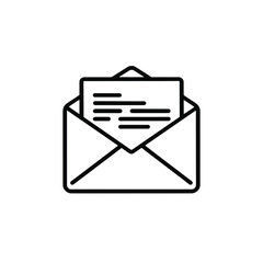 Simple Envelope Line Art &ndash; Minimalist Mail Icon for Communication and Email