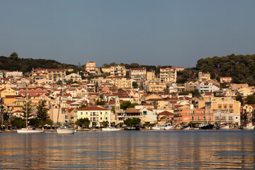 Fototapeta premium Kefalonia - Greece - August 15, 2025: Argostoli town view, Kefalonia, Greece.