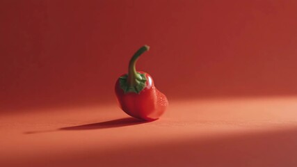 red chili pepper, red pepper on a red background - Powered by Adobe