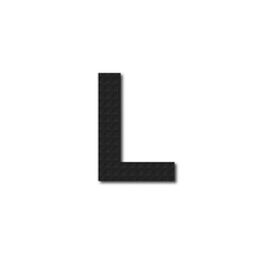 Sharp Textured Black Letter L