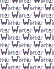winter text pattern
