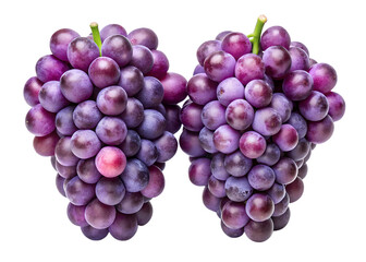 Fototapeta premium purple purple grapes isolated on transparent white background full depth of field clipping path