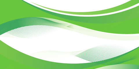 Green creative wave business banner background