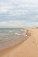 Lake Michigan shoreline.