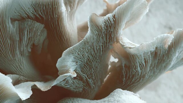 mushrooms on a white background, close-up